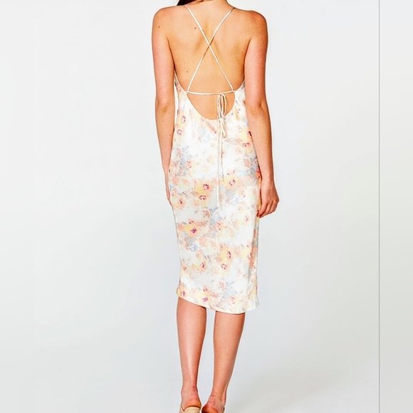 NWT Floral Satin Slip Dress - Picture 2 of 13